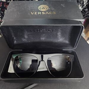 Versace Black and Silver Sunglasses
